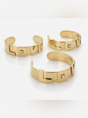 Gold LOVE Cuff Bracelet - Women Jewelry